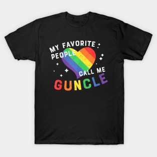 My Favorite People Call Me Guncle LGBT Pride Gay Uncle Men T-Shirt